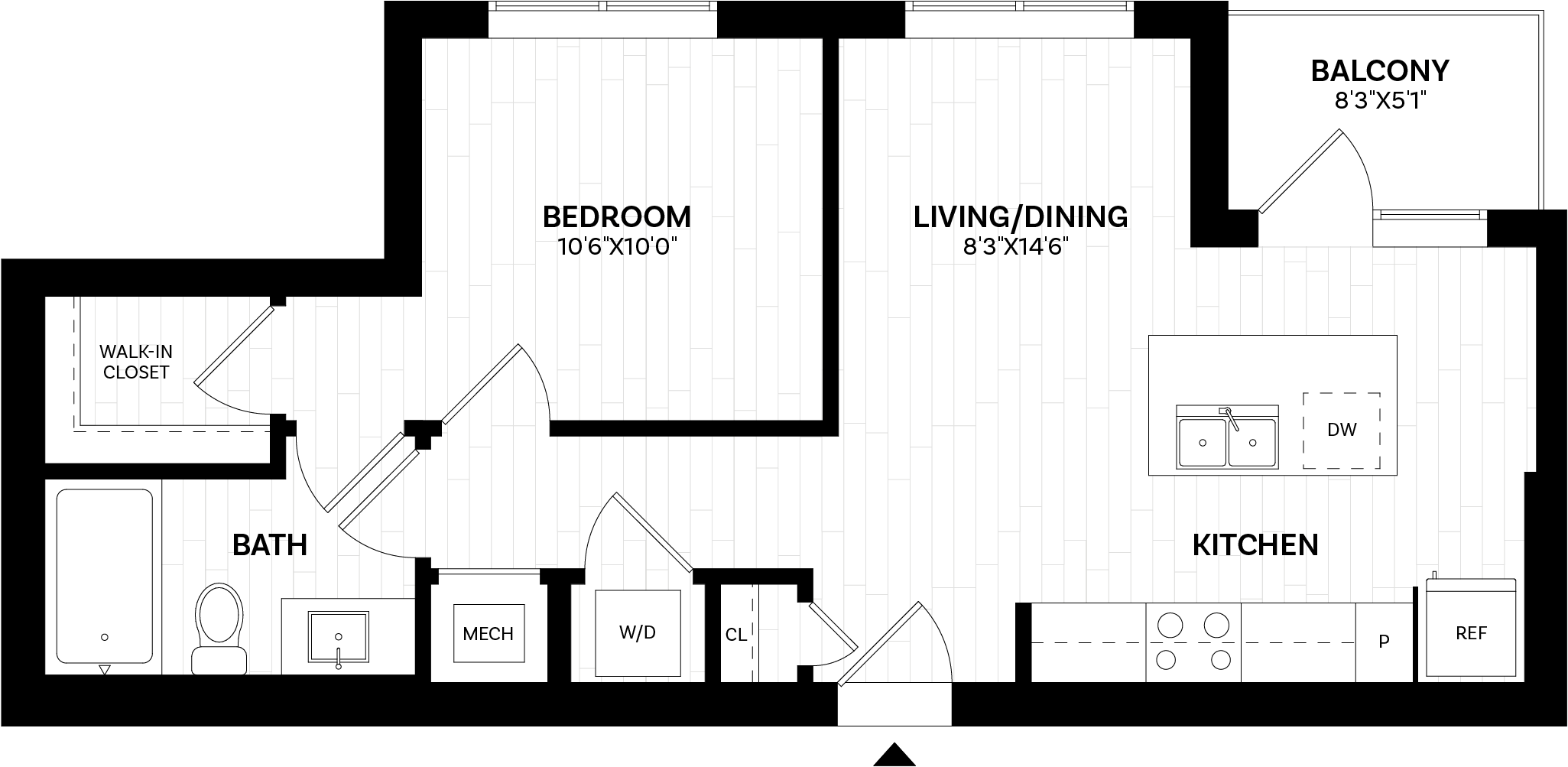 Floor Plan Image of Apartment Apt 245